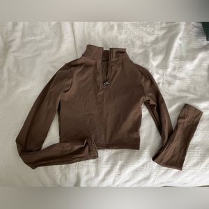Brown “Refined cropped zip” from Balance Athletica / Vitality - size medium